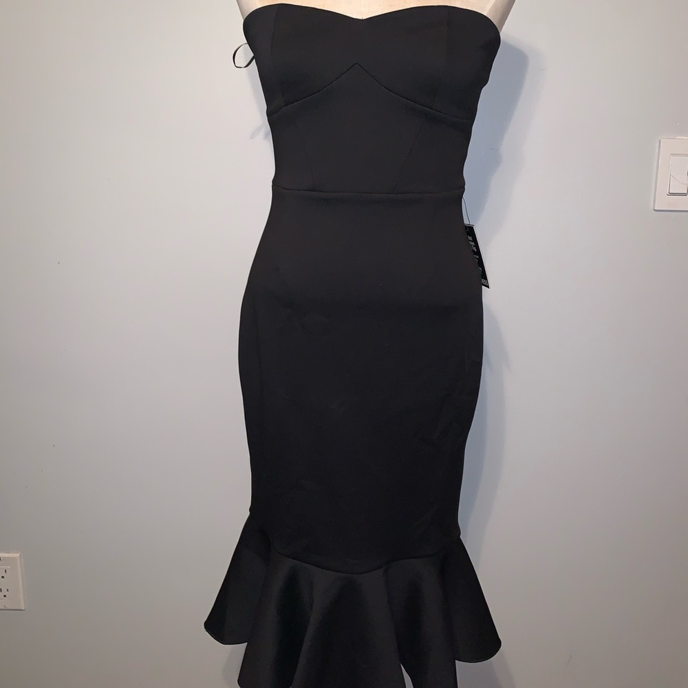 Black midi dress